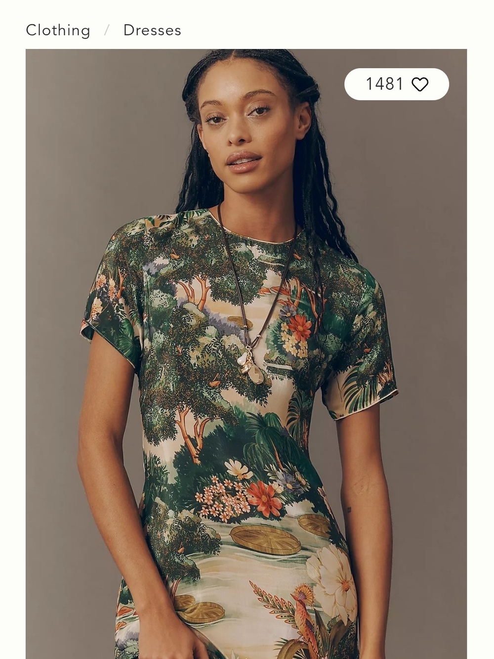 Farm Rio Short-Sleeve Garden Midi Dress - Picture 3 of 4